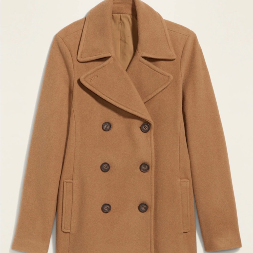 Beige peacoat women